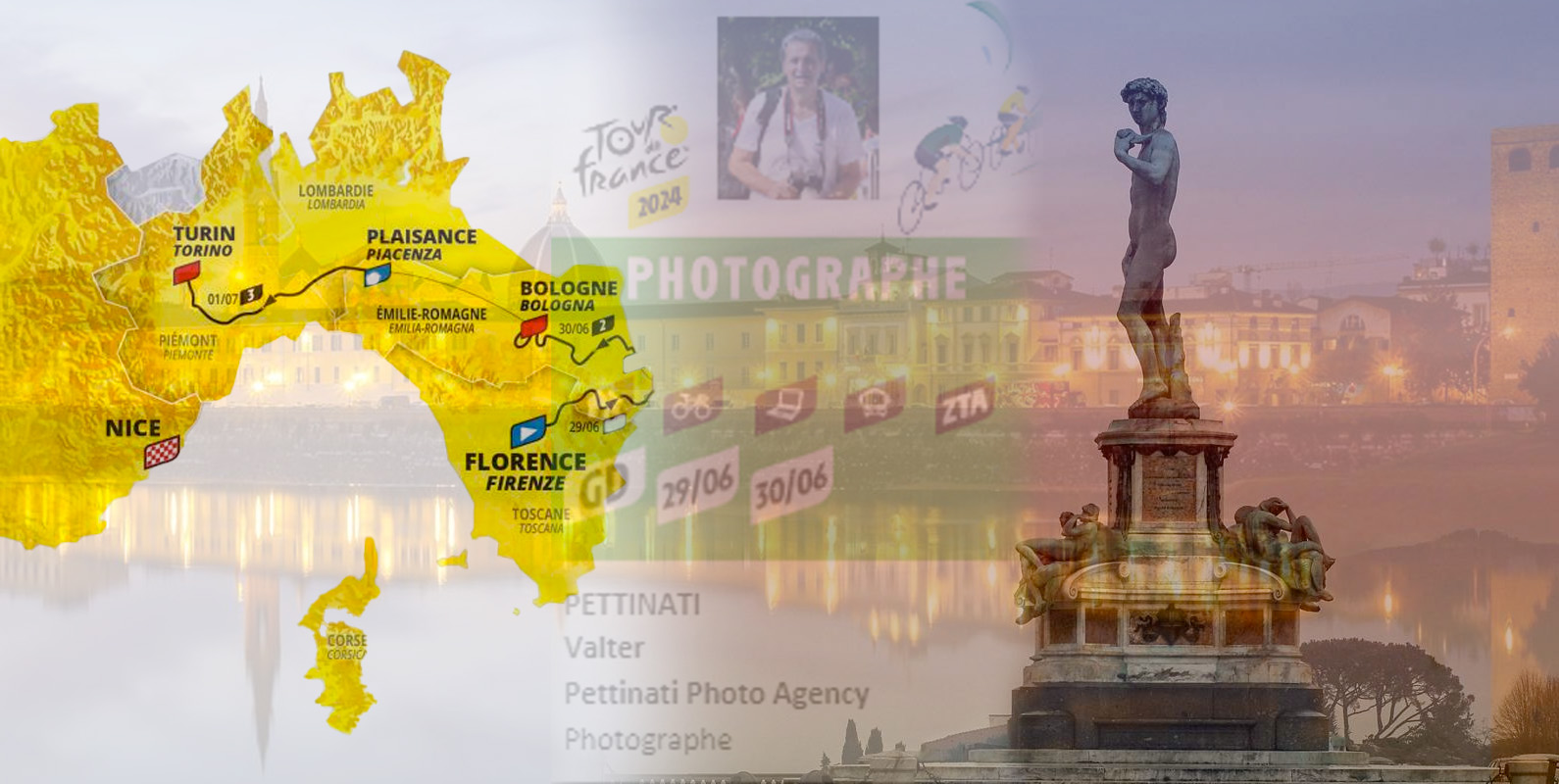 Valter Pettinati fotoreporter accreditato al Tour de France